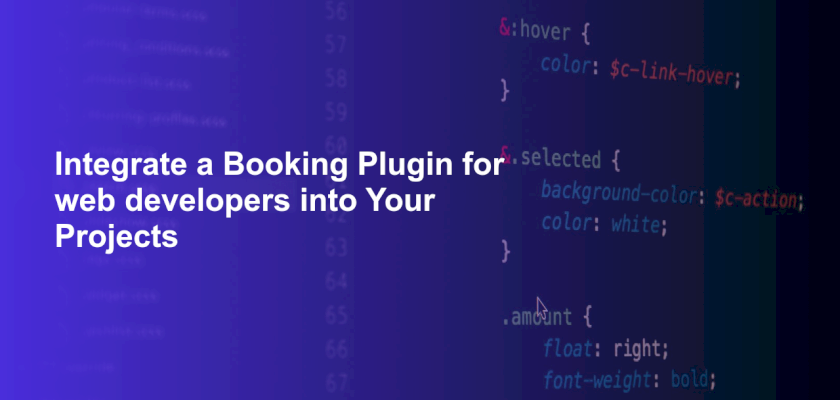 Integrate a Booking Plugin for web developers into Your Projects