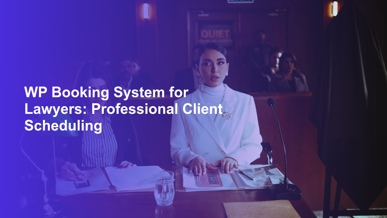 WP Booking System for Lawyers: Professional Client Scheduling