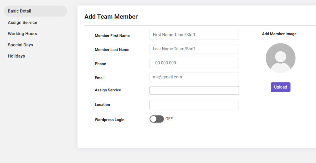 Staff Management and Profile Dashboard