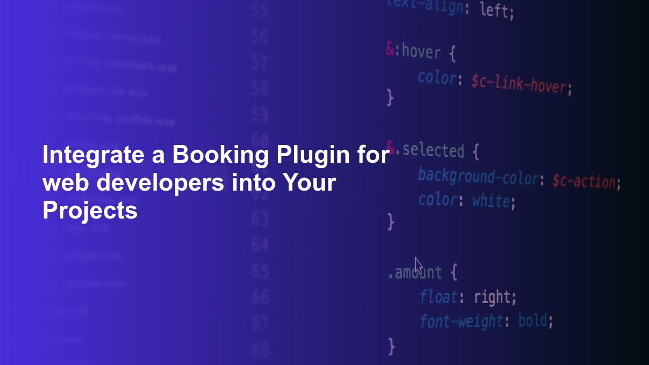 Integrate a Booking Plugin for web developers into Your ProjectsWorpress Booking Plugin - WP Booking Plugin - Booking Calendar